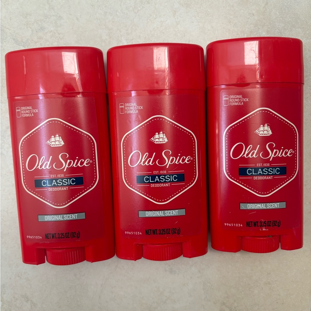 LOT OF 3 BRAND NEW OLD SPICE CLASSIC DEODORANT ORIGINAL SCENT 3.25 OZ